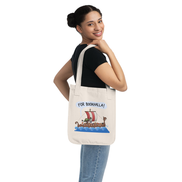 Sailing FOR BOOKHALLA!™ - Organic Canvas Tote Bag