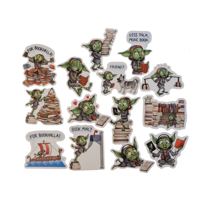 Book Goblin® - Vinyl 14-Sticker Pack